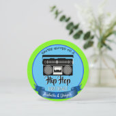 Niedlicher Retro-Hip Hop Einladung (Stehend Vorderseite)