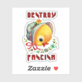 Niedlicher Retro-Kick - Zerstörung des Faschismus Aufkleber (Blatt)