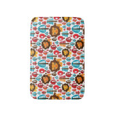 niedlicher retro Löwe scherzt Illustration Badematte (Vorderseite Vertikal)