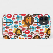 niedlicher retro Löwe scherzt Illustration Case-Mate iPhone Hülle (Rückseite (Horizontal))