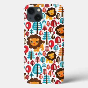 niedlicher retro Löwe scherzt Illustration Case-Mate iPhone Hülle