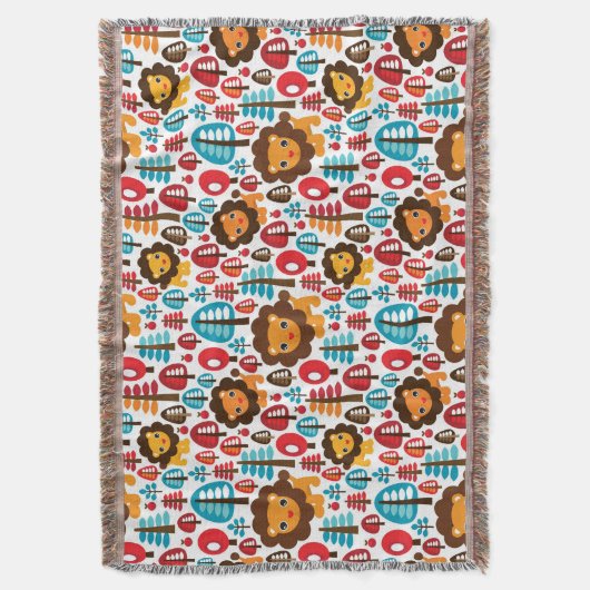 niedlicher retro Löwe scherzt Illustration Decke (Vorderseite Vertikal)