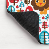 niedlicher retro Löwe scherzt Illustration Mousepad (Ecke)