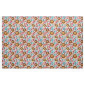 niedlicher retro Löwe scherzt Illustration Stoff (Fat Quarter (45,7 x 55,9 cm))