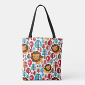niedlicher retro Löwe scherzt Illustration Tasche (Rückseite)