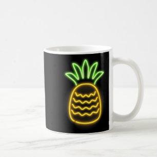 Niedlicher Retro Neon Ananas für hawaiianische Str Kaffeetasse