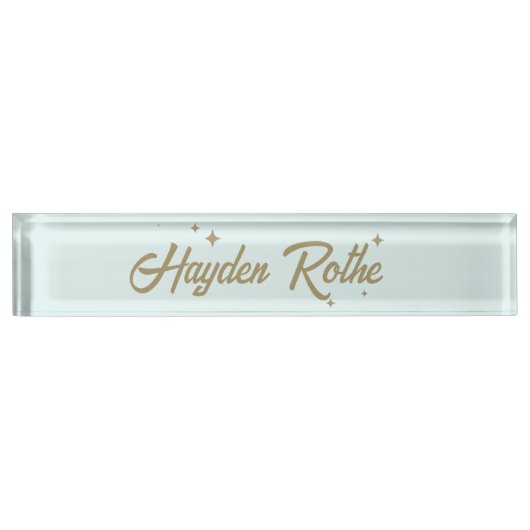 Niedlicher Retro Pastel Blue Teacher Namensplakette (Vorderseite)