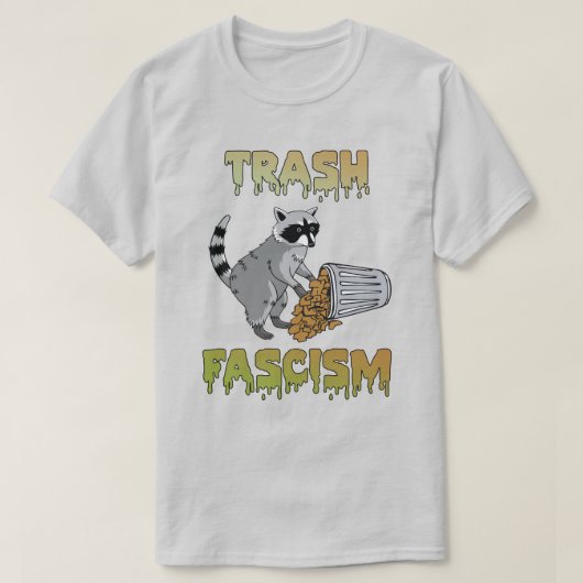 Niedlicher Retro-Raccoon - Trash Faschismus T-Shirt (Design vorne)