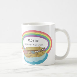 Niedlicher Retro-Regenbogen Noah's Ark on White Kaffeetasse