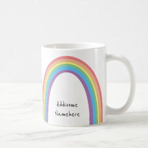 Niedlicher Retro-Regenbogen-Spaß Fügen Sie Ihren N Kaffeetasse