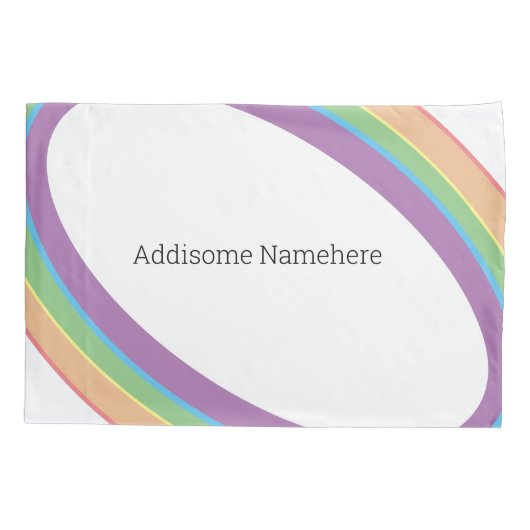 Niedlicher Retro-Regenbogen-Spaß Fügen Sie Ihren N Kissenbezug (Rückseite)