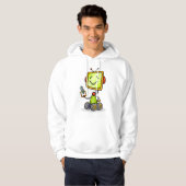 Niedlicher Retro Robot Cartoon Fun KI Tech Digital Hoodie (Vorne ganz)