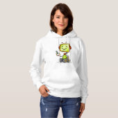 Niedlicher Retro Robot Cartoon Fun KI Tech Digital Hoodie (Vorne ganz)