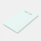 Niedlicher Retro-Schriftart und Stars Pastellblau Post-it Klebezettel (angewinkelt)