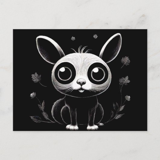 Niedlicher Retro-Style-Cartoon Tierische Postkarte (Vorderseite)