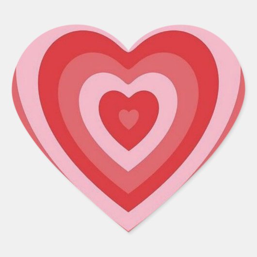 niedlicher Retro-Trendaufkleber Herz-Aufkleber (Vorderseite)