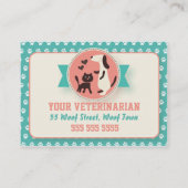 Niedlicher Retro Veterinär-Ernennungsausweis Terminkarte (Rückseite)