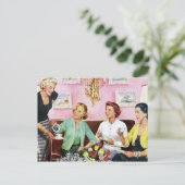 Niedlicher Retro-Vintager Kaffee Feiertagspostkarte (Stehend Vorderseite)