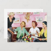 Niedlicher Retro-Vintager Kaffee Feiertagspostkarte (Vorne/Hinten)