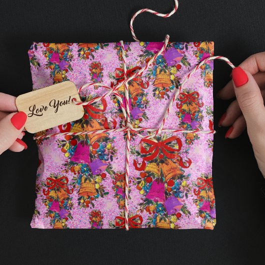 Niedlicher Retro-Vintager Roter Bug - Feiertage Ro Geschenkpapier