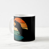 Niedlicher Retro-Vintager Trex-Rex-Vogel Kaffeetasse (Vorderseite Links)