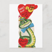 Niedlicher Retro-Vintager Valentiner Snack Postkarte (Vorderseite)