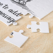 Niedlicher Retro-Weihnachtspenguin mit Hut und Sca Puzzle (Seite)