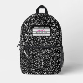 Niedlicher Retro-Zusammenstellung Notebook-Druckna Bedruckter Rucksack