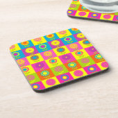 Niedlicher Retroblumengarten Untersetzer (Linke Seite)