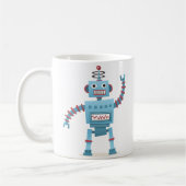Niedlicher Retroboter android Kinder Cartoon Kaffeetasse (Links)