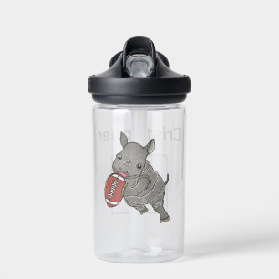 Niedlicher Rhino American Football Kinder Wasserfl Trinkflasche