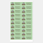 Niedlicher Rhino-Cartoon personalisiert Etiketten (Blatt)