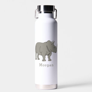 Niedlicher Rhino Personalisierter Individuelle Nam Trinkflasche