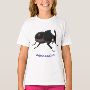 Niedlicher Rhinoceros-Käfer Cartoon-Illustration T-Shirt