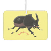 Niedlicher Rhinozerokerkäfer Cartoon Autolufterfrischer (Vorderseite)