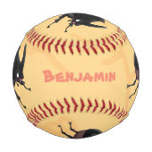 Niedlicher Rhinozerokerkäfer Cartoon Baseball (Rückseite)