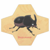 Niedlicher Rhinozerokerkäfer Cartoon Fußball (Flach)