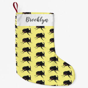 Niedlicher Rhinozerokerkäfer Cartoon Kleiner Weihnachtsstrumpf