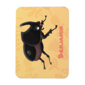 Niedlicher Rhinozerokerkäfer Cartoon Magnet (Vertikal)