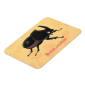 Niedlicher Rhinozerokerkäfer Cartoon Magnet (Linke Seite)