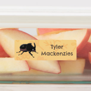 Niedlicher Rhinozerokerkäfer Cartoon personalisier Etiketten