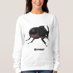 Niedlicher Rhinozerokerkäfer Cartoon Sweatshirt