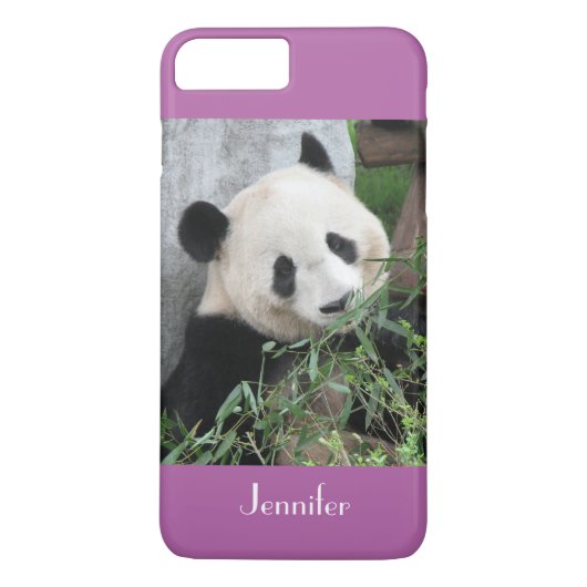 Niedlicher Riant Panda Radiant Orchid Lila Individ Case-Mate iPhone Hülle (Rückseite)