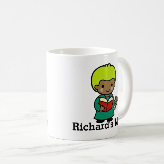 Niedlicher Richter mit Buch und Gavel Kaffeetasse (VorderseiteRechts)