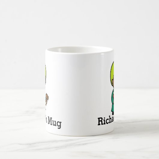 Niedlicher Richter mit Buch und Gavel Kaffeetasse (Mittel)
