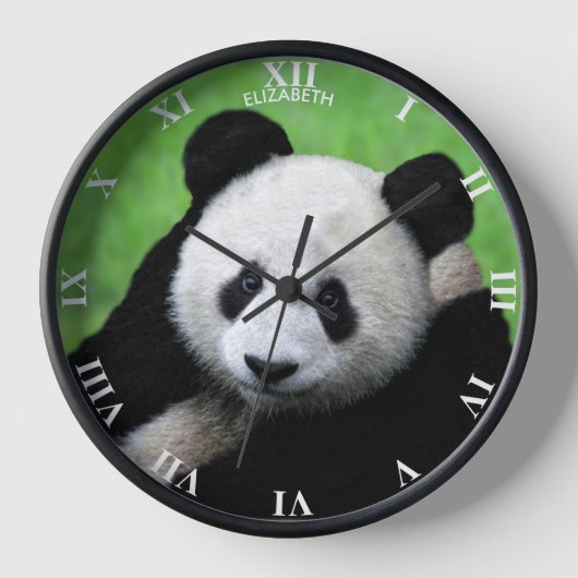 Niedlicher Riese Adorable Panda Uhr (Vorderseite)