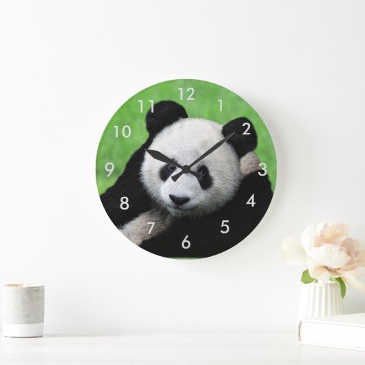 Niedlicher Riese Panda Clock Große Wanduhr (Zuhause)
