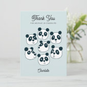 Niedlicher Riesenbär Dankeskarte (Stehend Vorderseite)