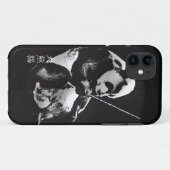Niedlicher Riesenbär spielt mit Bamboo-Blätter Case-Mate iPhone Hülle (Rückseite (Horizontal))