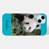Niedlicher Riesenpanda, blauer Hintergrund, Indivi Case-Mate iPhone Hülle (Rückseite (Horizontal))